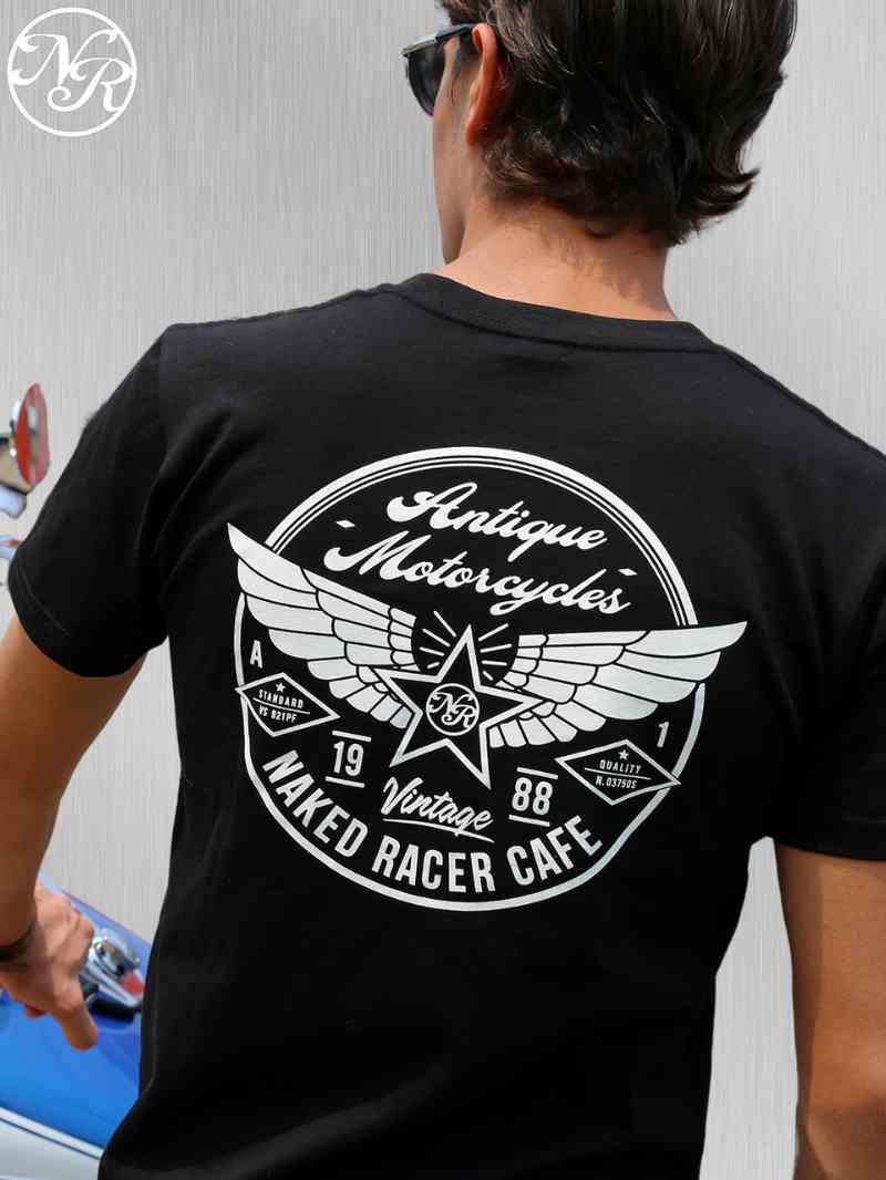 NR Moto Co Winged Logo T-Shirt